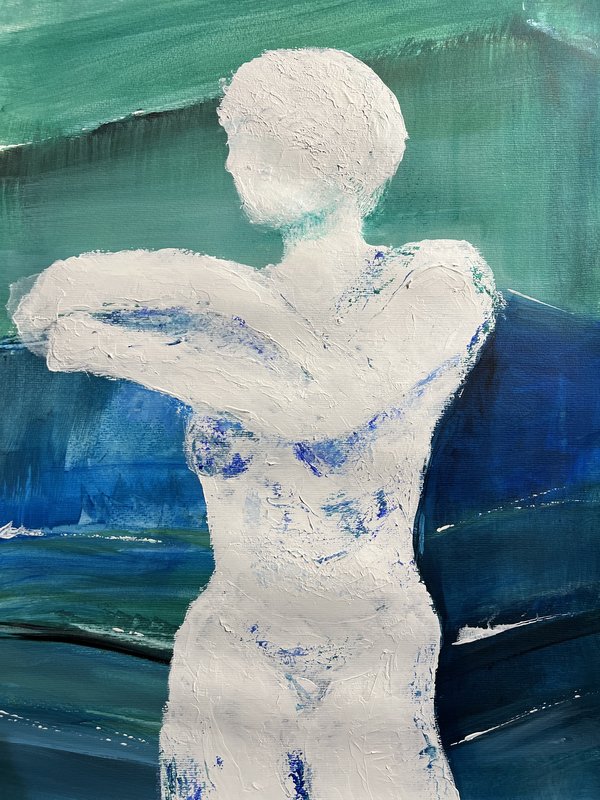 Pose femme - Peinture de Christine Gauche